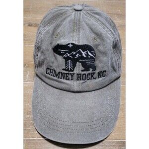 Chimney Rock NC Bear Hat Cap Strap Back Outdoors Fishing Hiking Hunting DK Caps